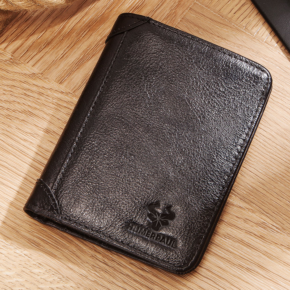 Luxury Lifestyle Photography - Genuine Leather Mens Wallet RFID Blocking