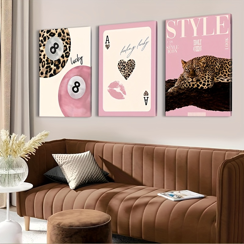 3pcs Leopard Cheetah Canvas Wa - Luxury Lifestyle Items 评论和价格