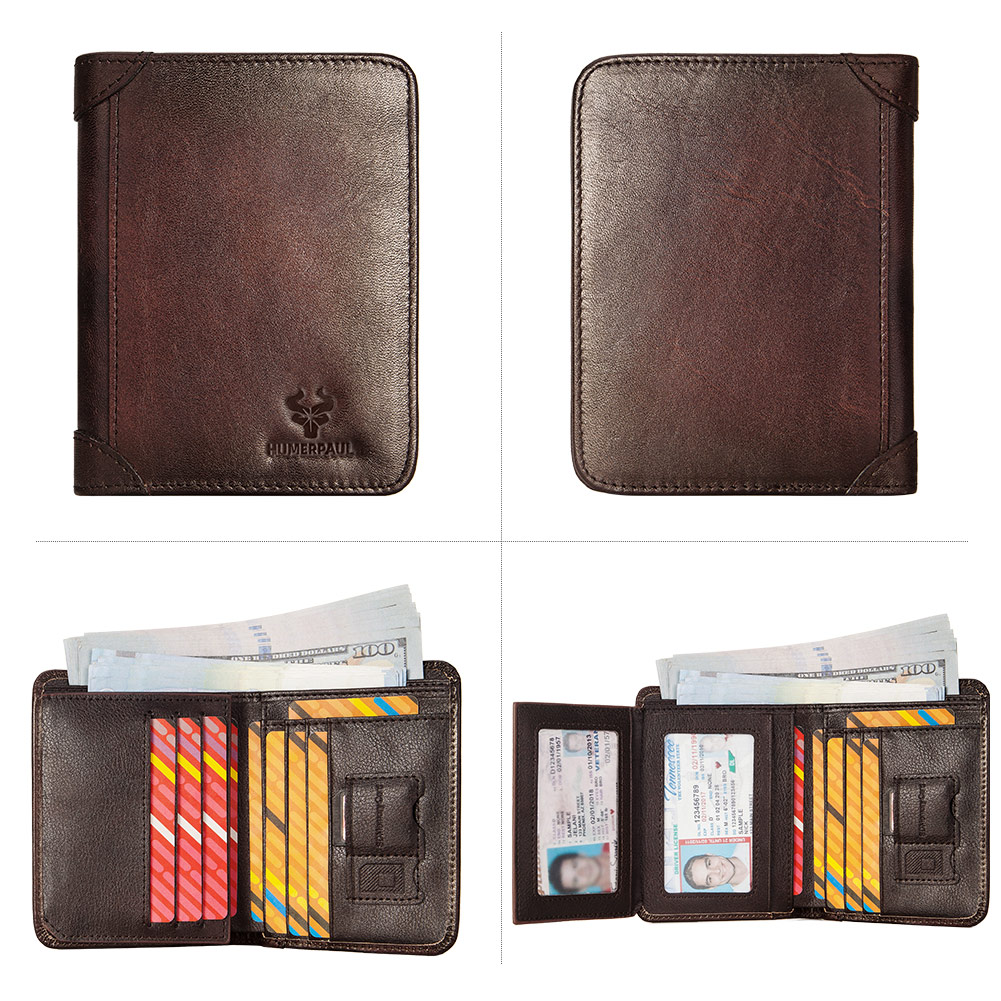 Genuine Leather Mens Wallet RF - Luxury Lifestyle Photography 评论和价格