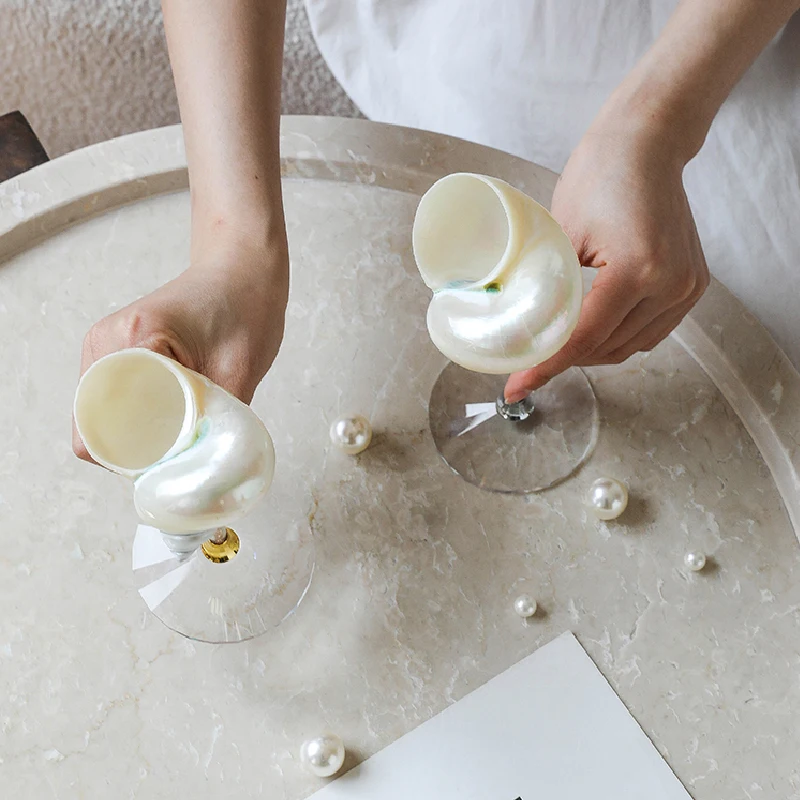 Natural Conch Shell Goblet Cre - Luxury Lifestyle Items 评论和价格