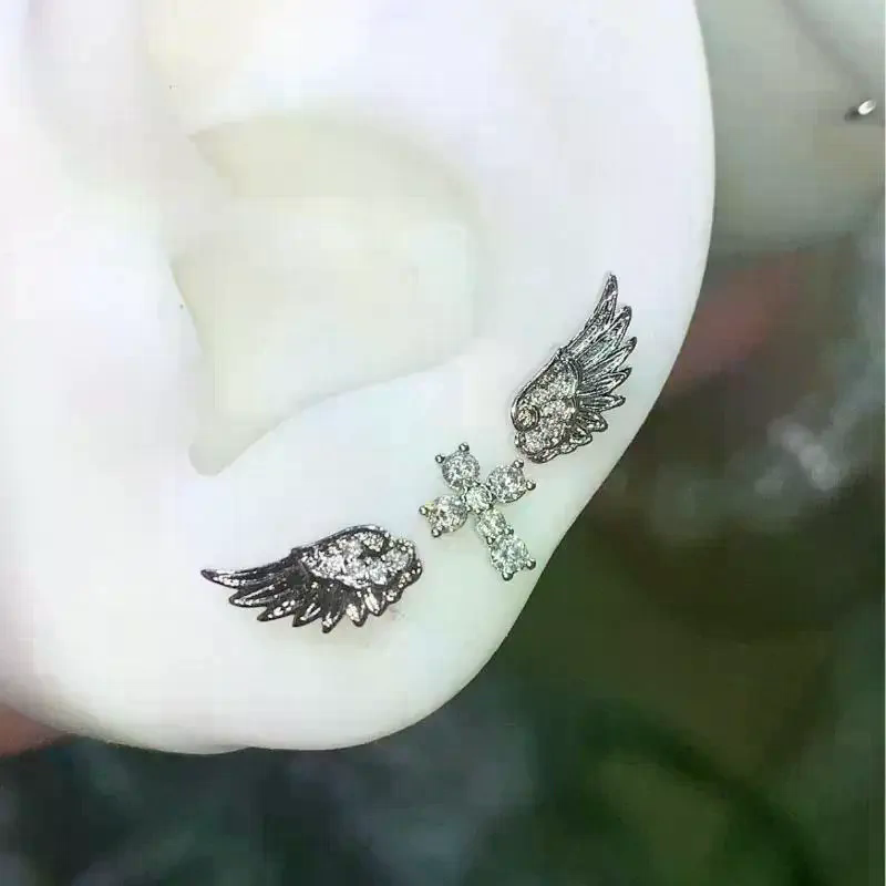 Angel Wings Cross Earrings Lux - Luxury Lifestyle Party 评论和价格