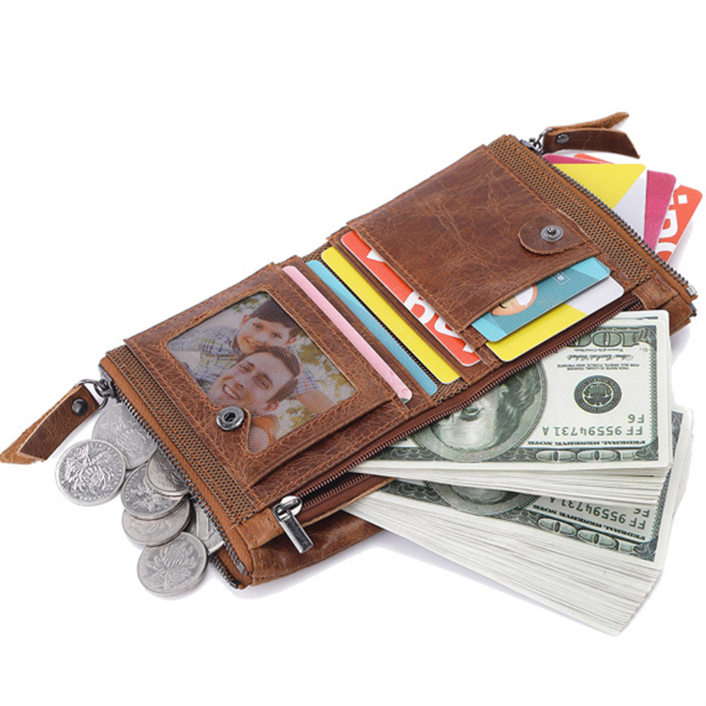 Men Wallets 100% Genuine Cow L - Luxury Lifestyle Photography 评论和价格