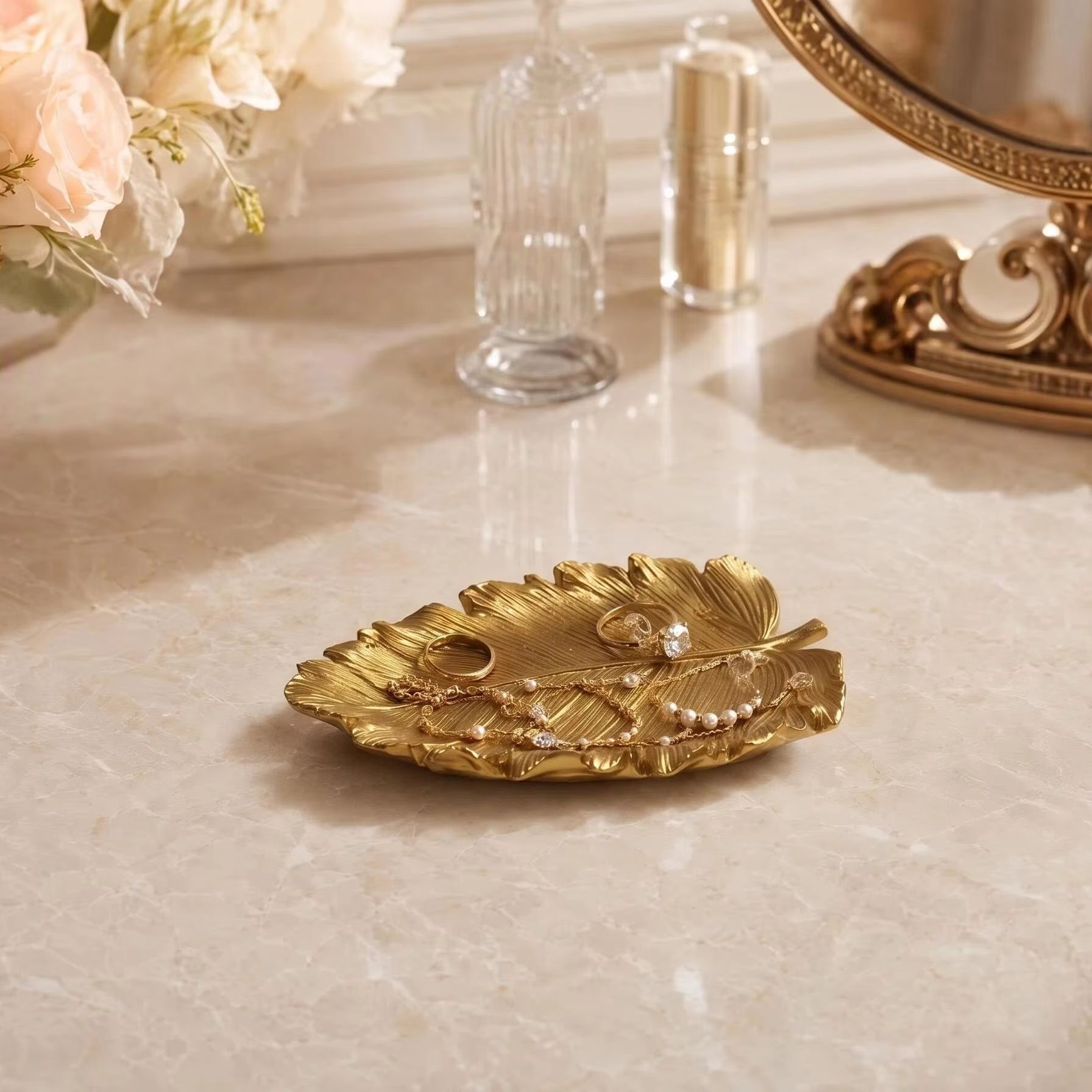 Light Luxury Golden Leaf Stora - Luxury Lifestyle Items 评论和价格